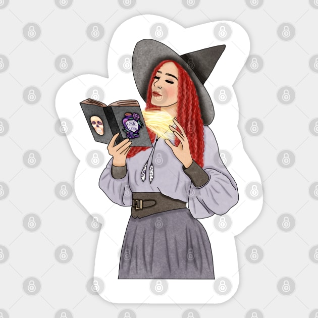 Witch girl Sticker by piscoletters